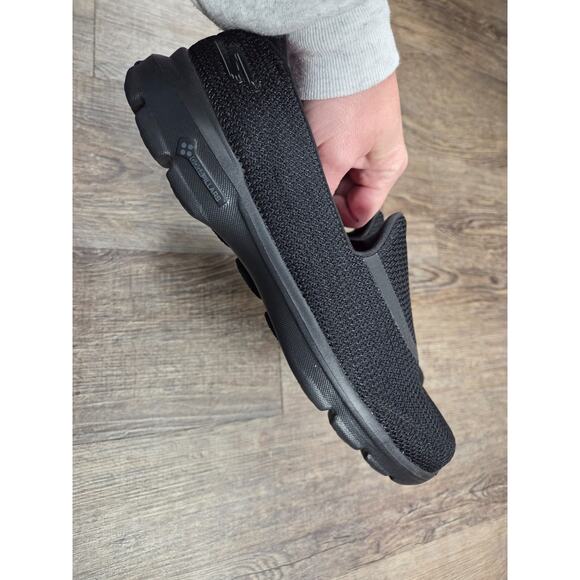 Skechers Go Walk 3 Solid Black Shoes Purple White Slip On Comfort Walking NEW 9 - Picture 6 of 9